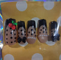 CLEARANCE BUNDLE: Press-On Nails (Lilac Charms/Black Polka Dots)