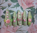 Press-On Nails (Sage Floral Pink)